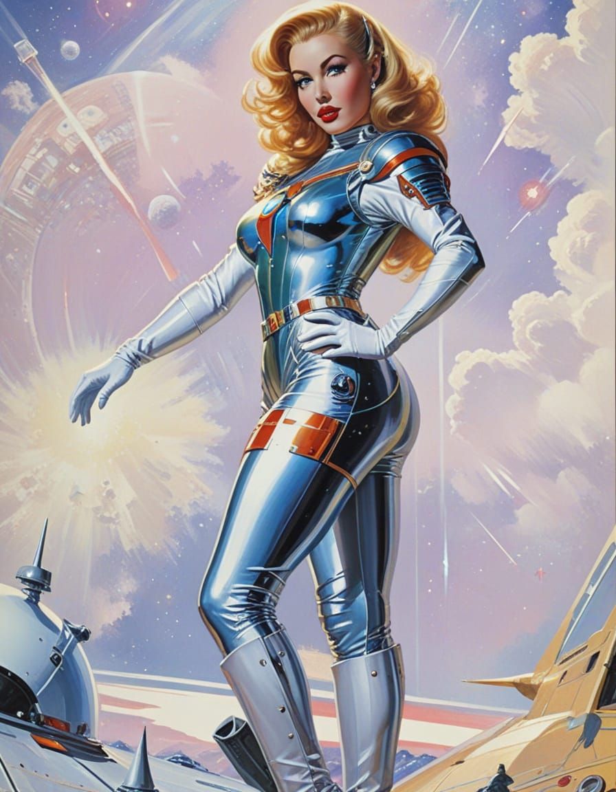 Ethereal Space Cadet in Atompunk Glamour