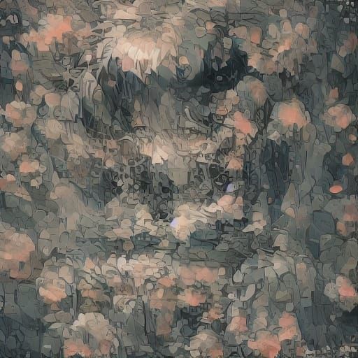 Whimsical Anime Bath Scene with Porcelain Doll Girl