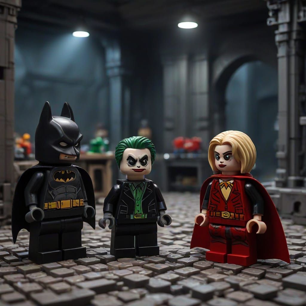 Lego Batcave Scene: Villains Plot With Batman