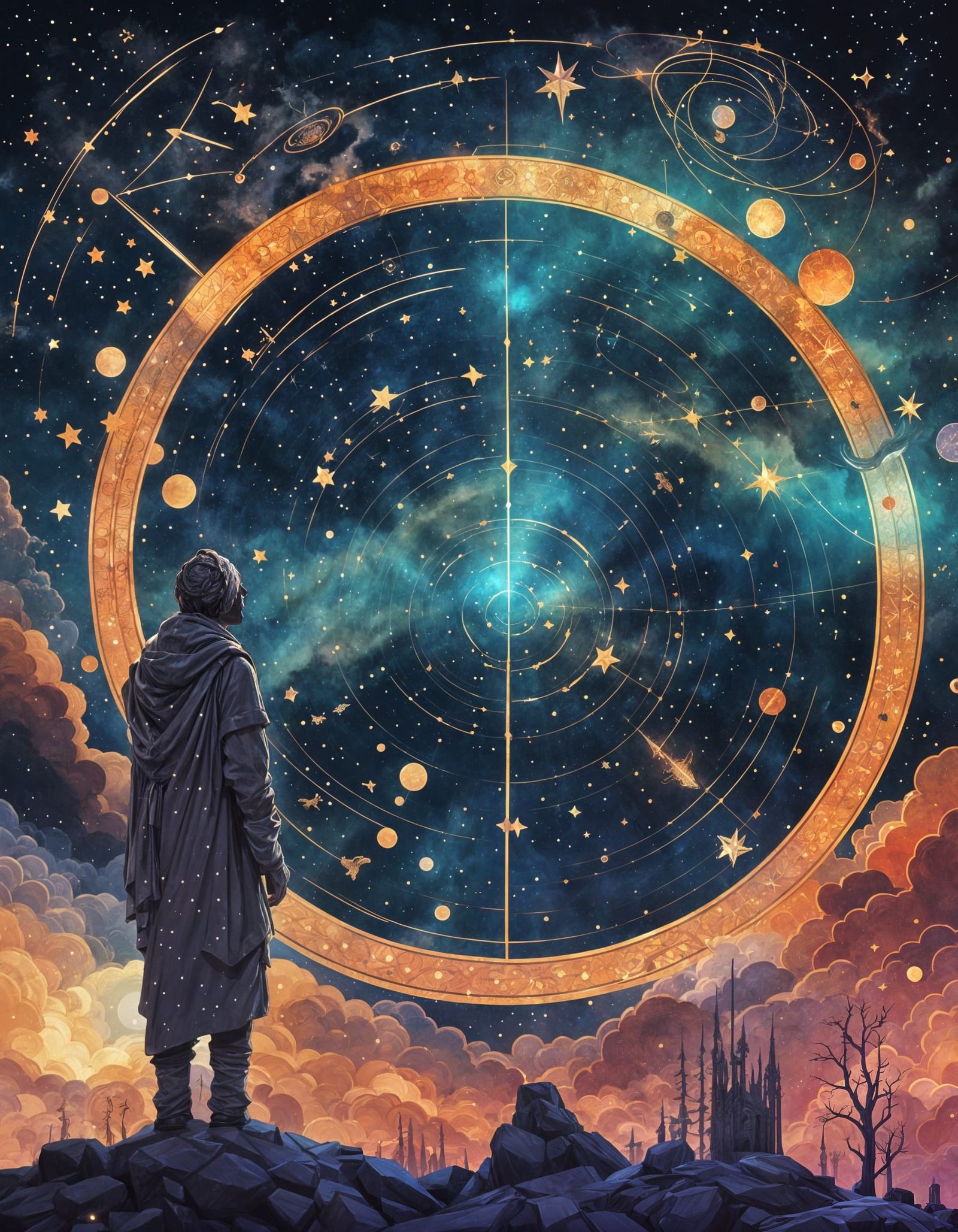 Celestial Cartographer Charts Liquid Starlight Cosmos