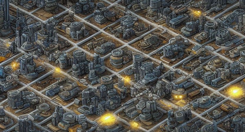 Detailed Alien Cityscape on Distant Planet