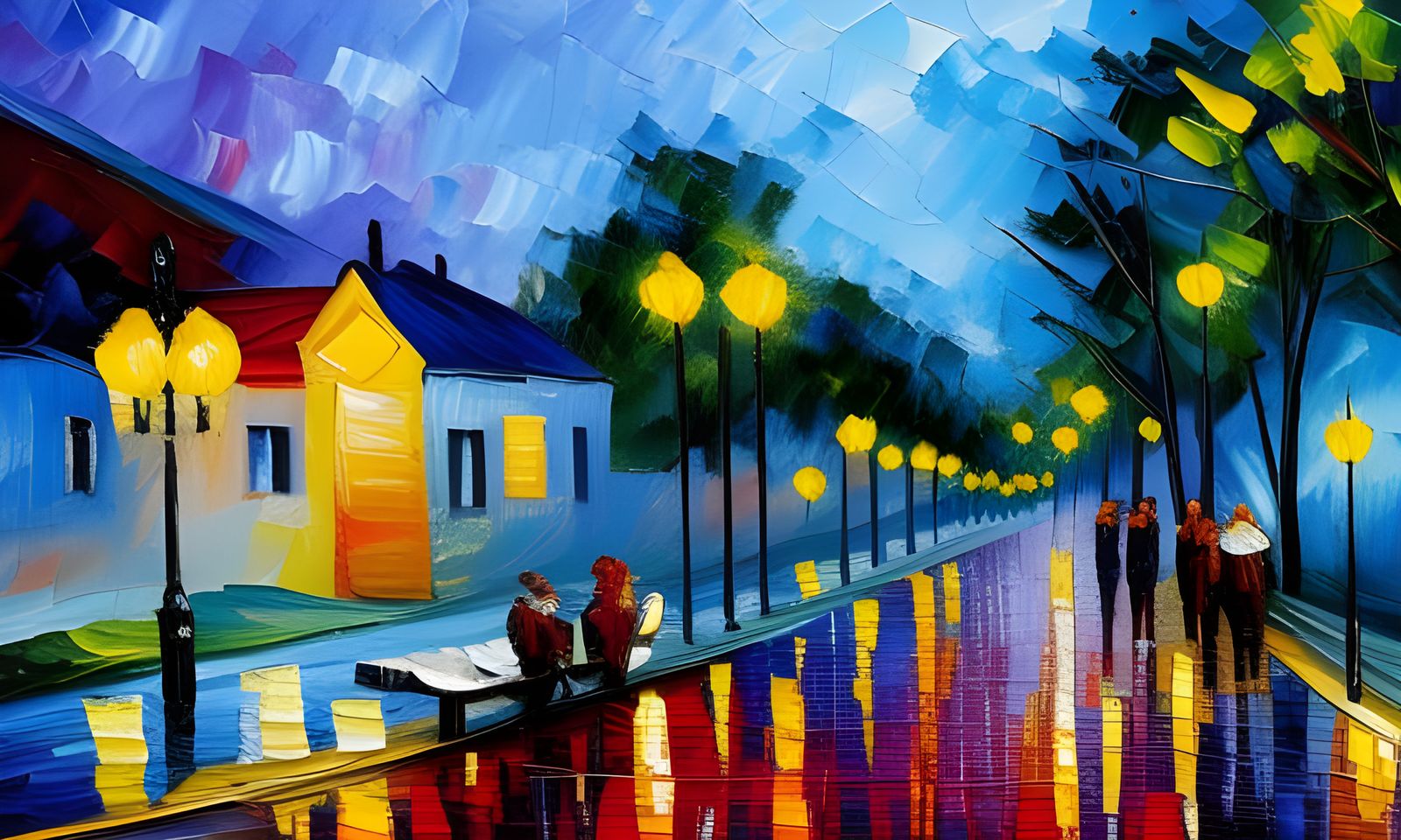 Expressionist Painting of an Abstract Invitation