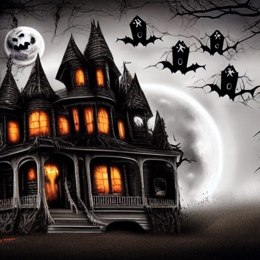 Halloween Night: Haunted House, Werewolf, Vampire, Zombie