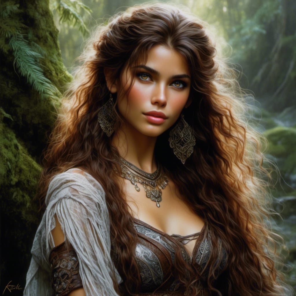 Beautiful Elf Portrait in Hyperreal Style