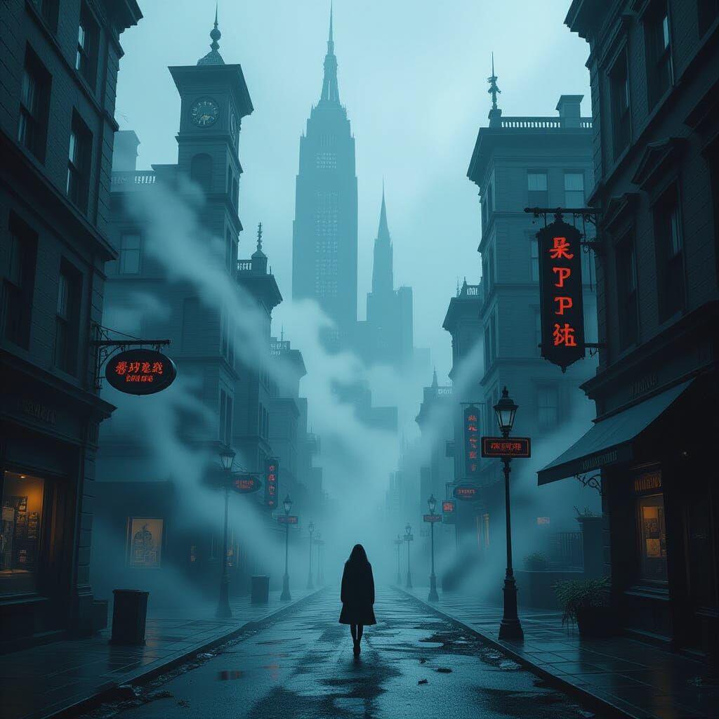 Surreal Cityscape of Existential Absence