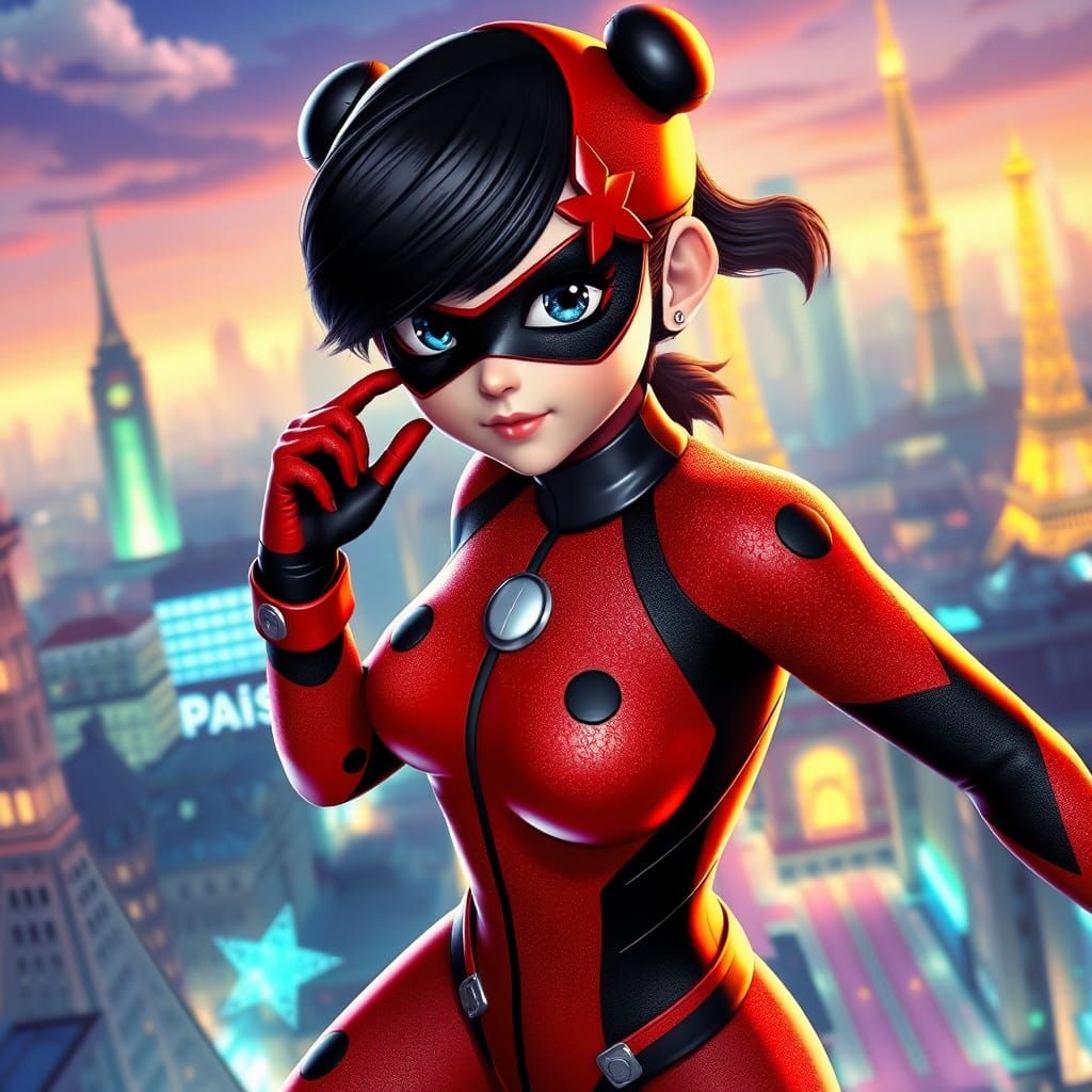 Miraculous Ladybug in Anime-Inspired 3D Art