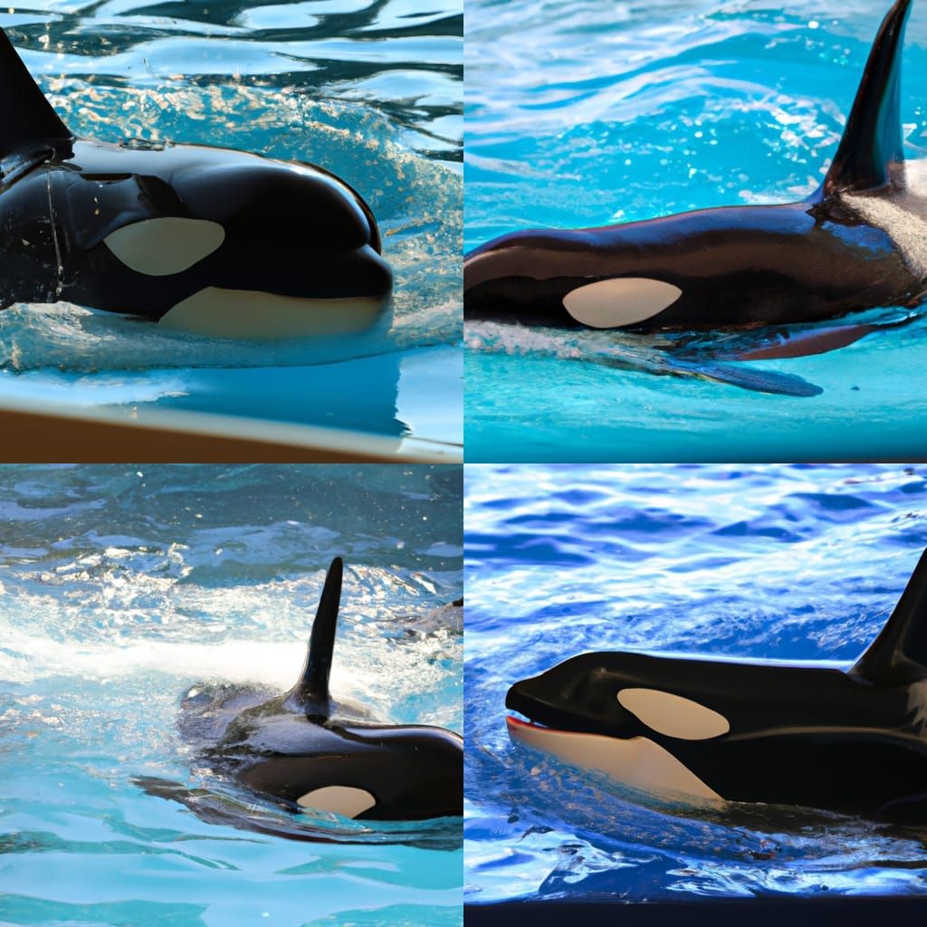 Majestic Orca Glides Through Ocean Depths