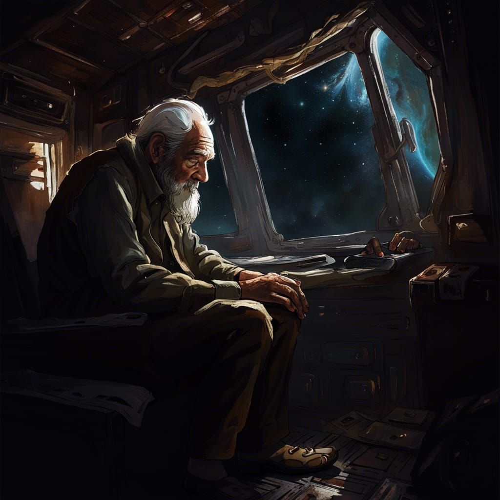 Heartbroken Man Witnesses Earth's End From Spaceship