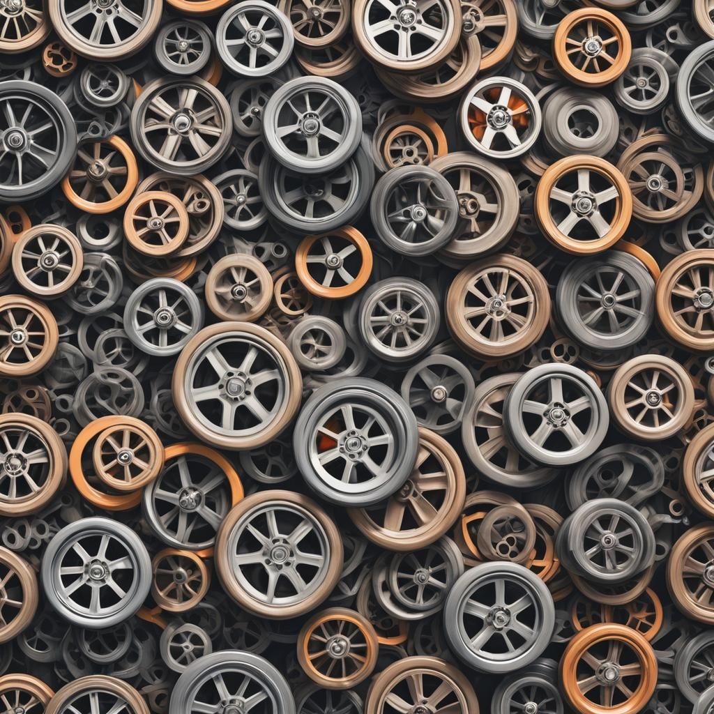Hyper-Realistic Portrait of Smoking Wheels in Motion