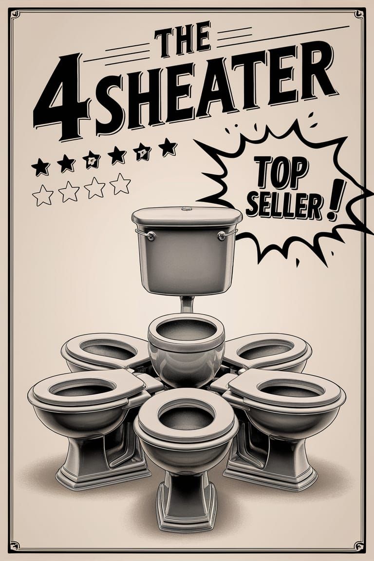The 4-Sheater: A Revolutionary Four-Seat Toilet