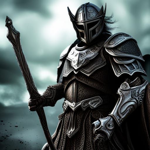 Hyperrealistic Evil Knight in Cinematic Composition