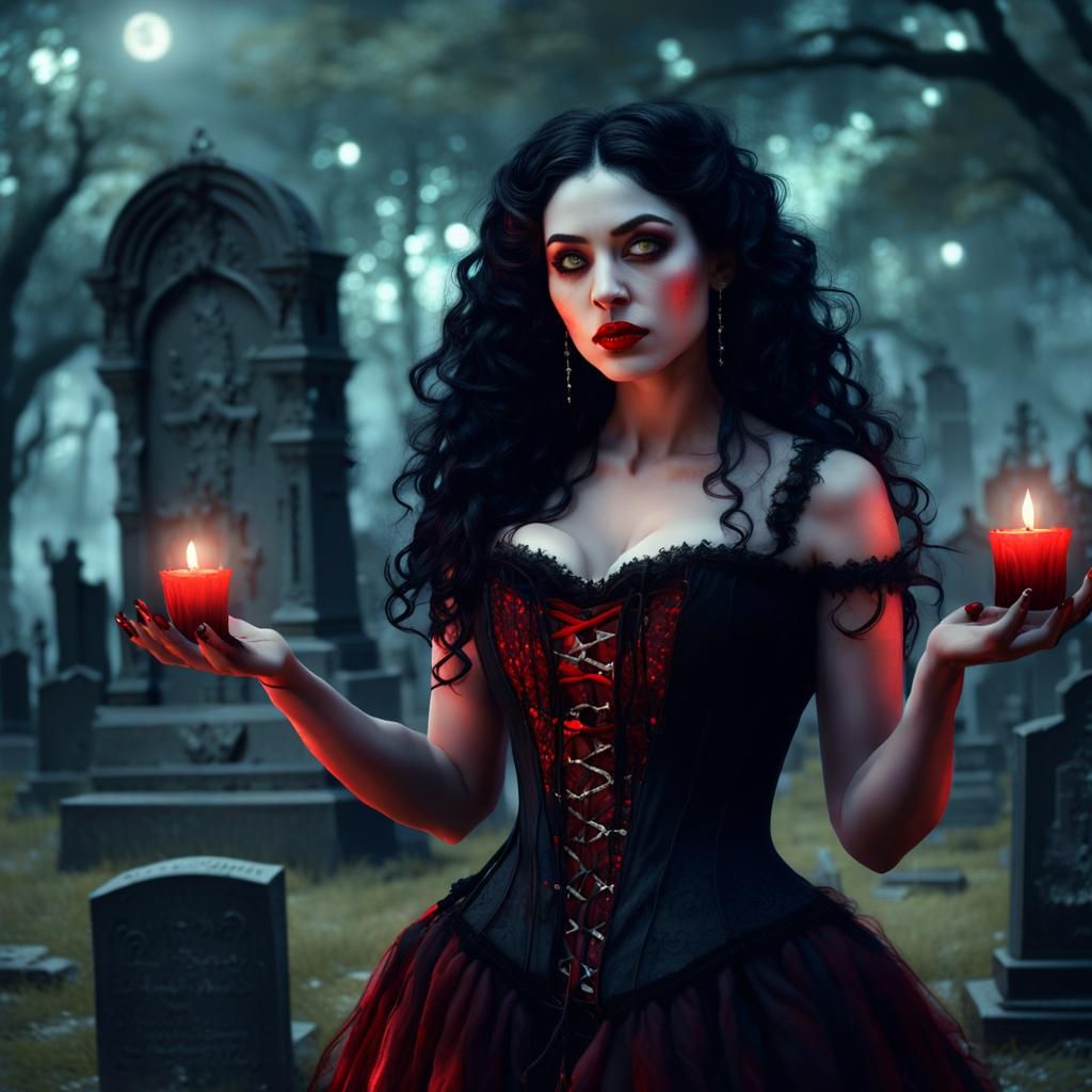 Cajun Bayou Witch Summons Ghosts in Cemetery