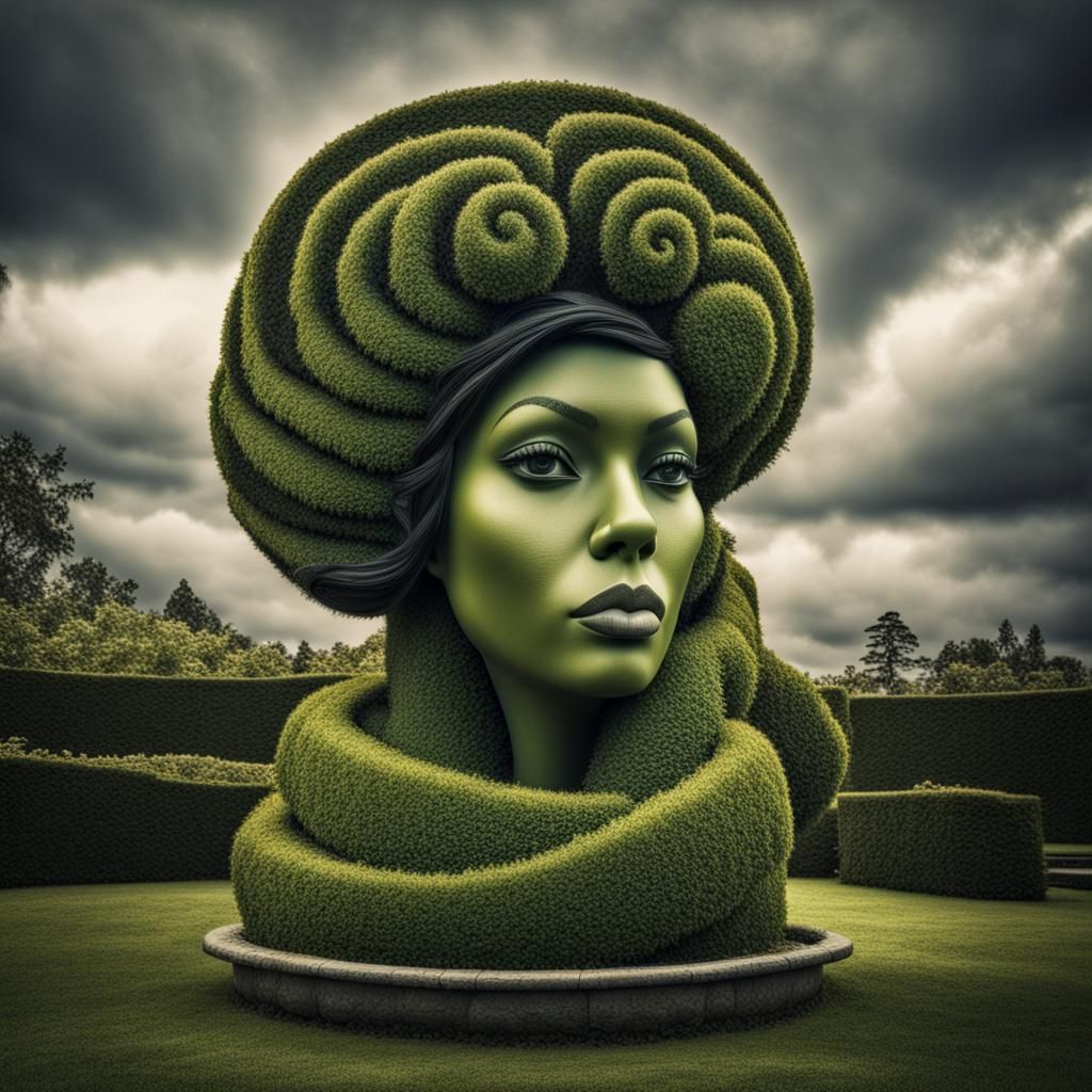 Topiary and sculpture in one.