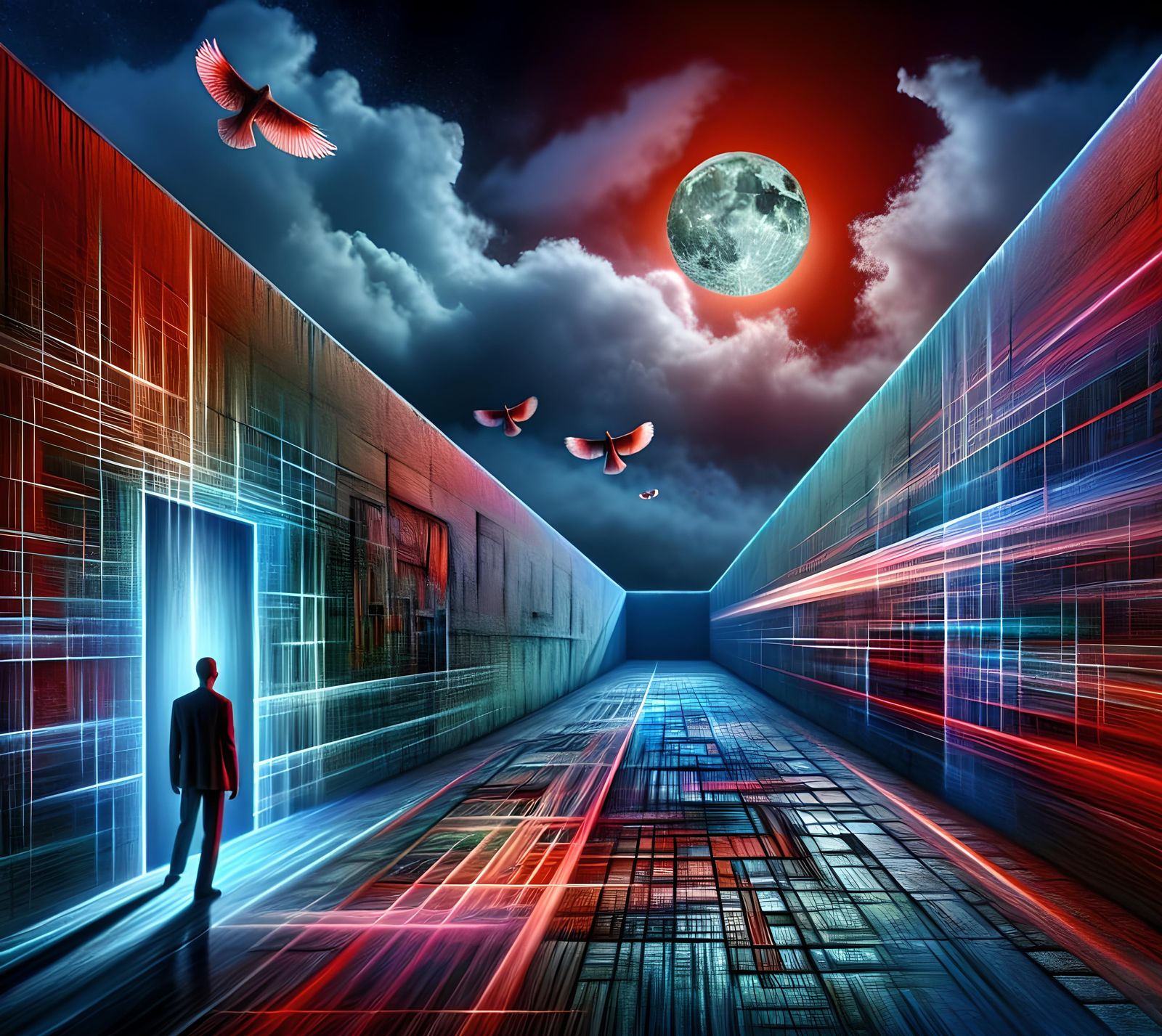 Surreal Time Passage in Holographic Graffiti