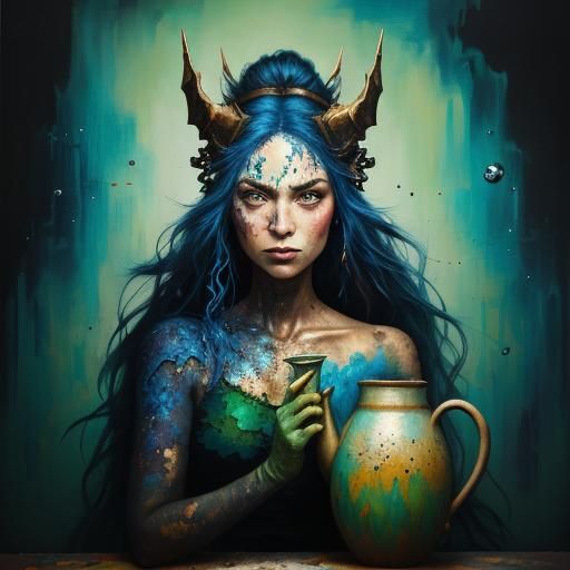 Jugs and Star Dust

Crackled jug, with a lick of rust,
Stark...