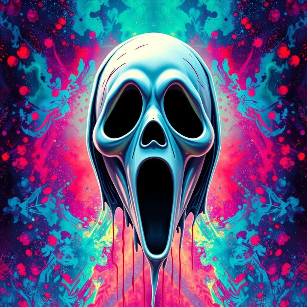 Cosmic GhostFace Mask Melts in Vibrant Astral Plane