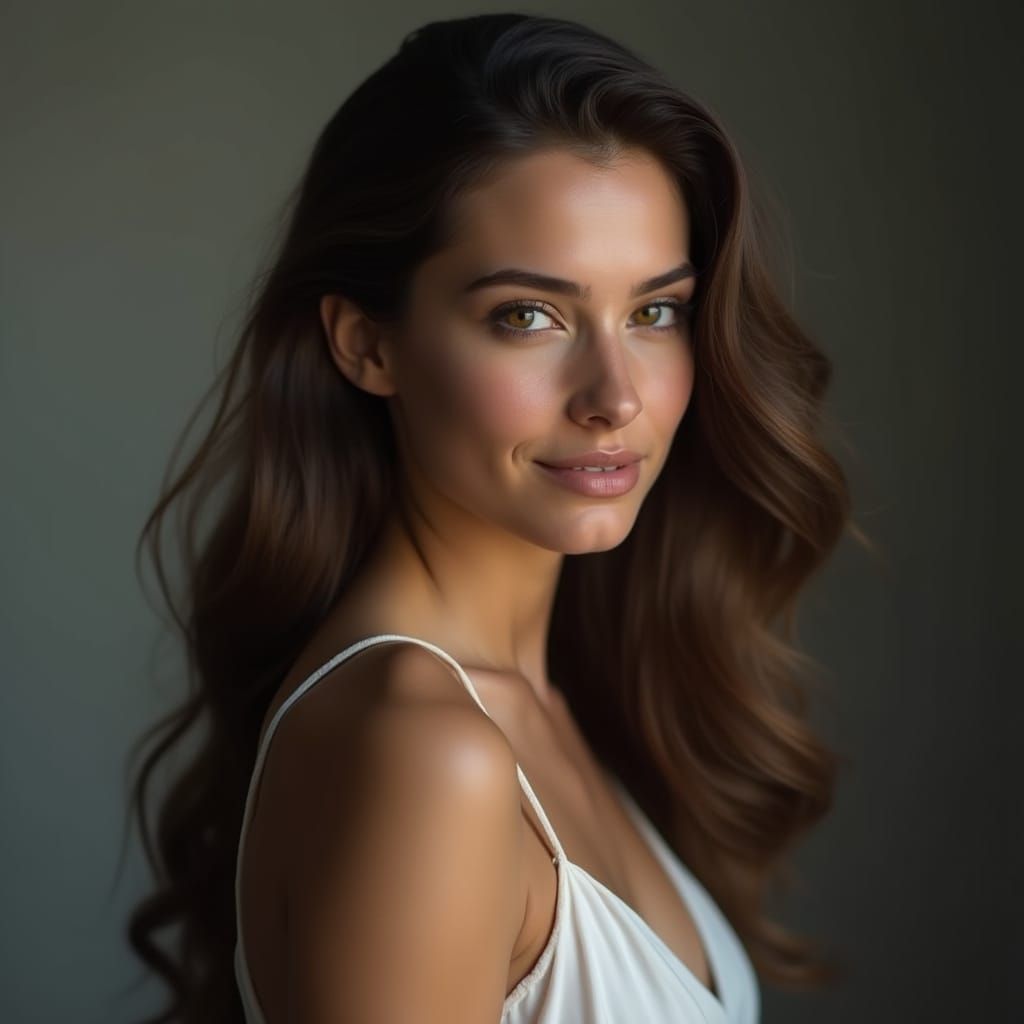 Ultra-Realistic Woman Portrait in Studio Lighting