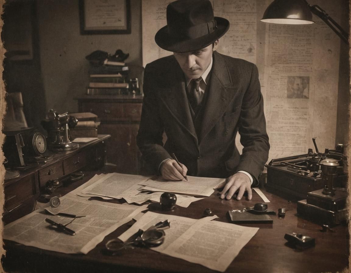 Noir Detective Examines Cryptic Letter