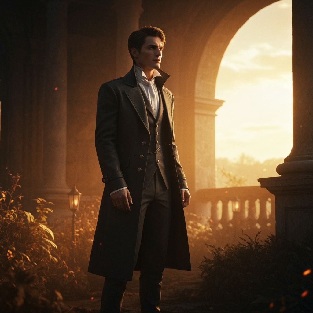 Man in Twilight with Cinematic Lighting