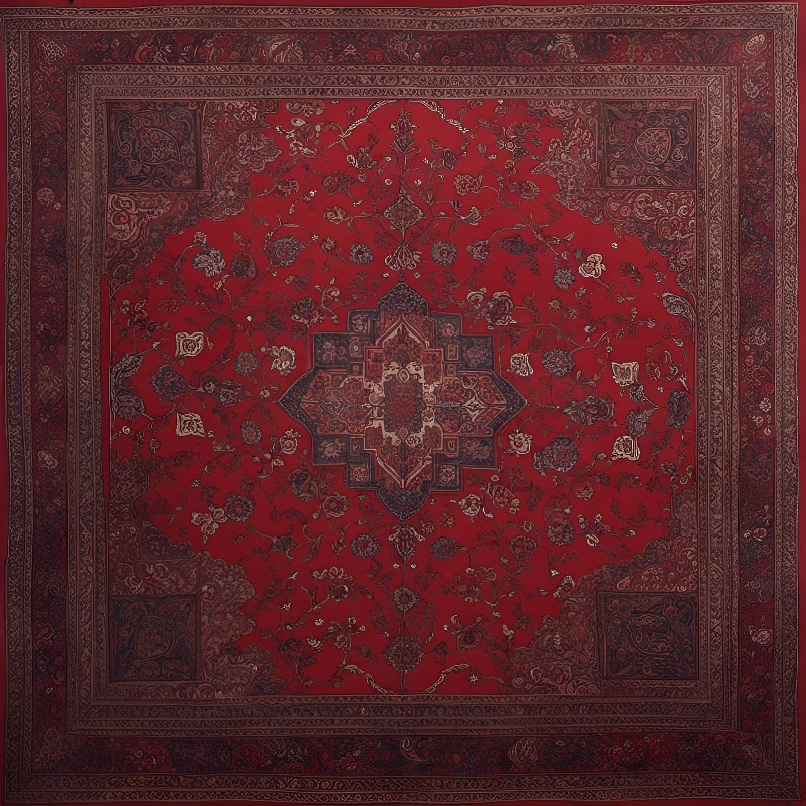 Red persian carpet