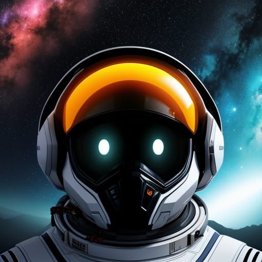 Astronaut on Alien Planet in Sci-Fi Style