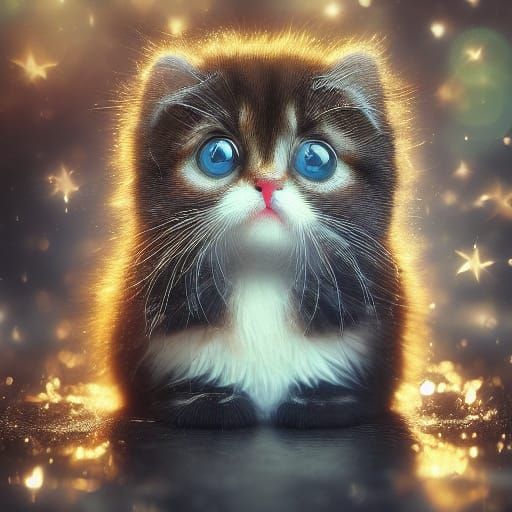 Irresistibly Cute Baby Black Kitten