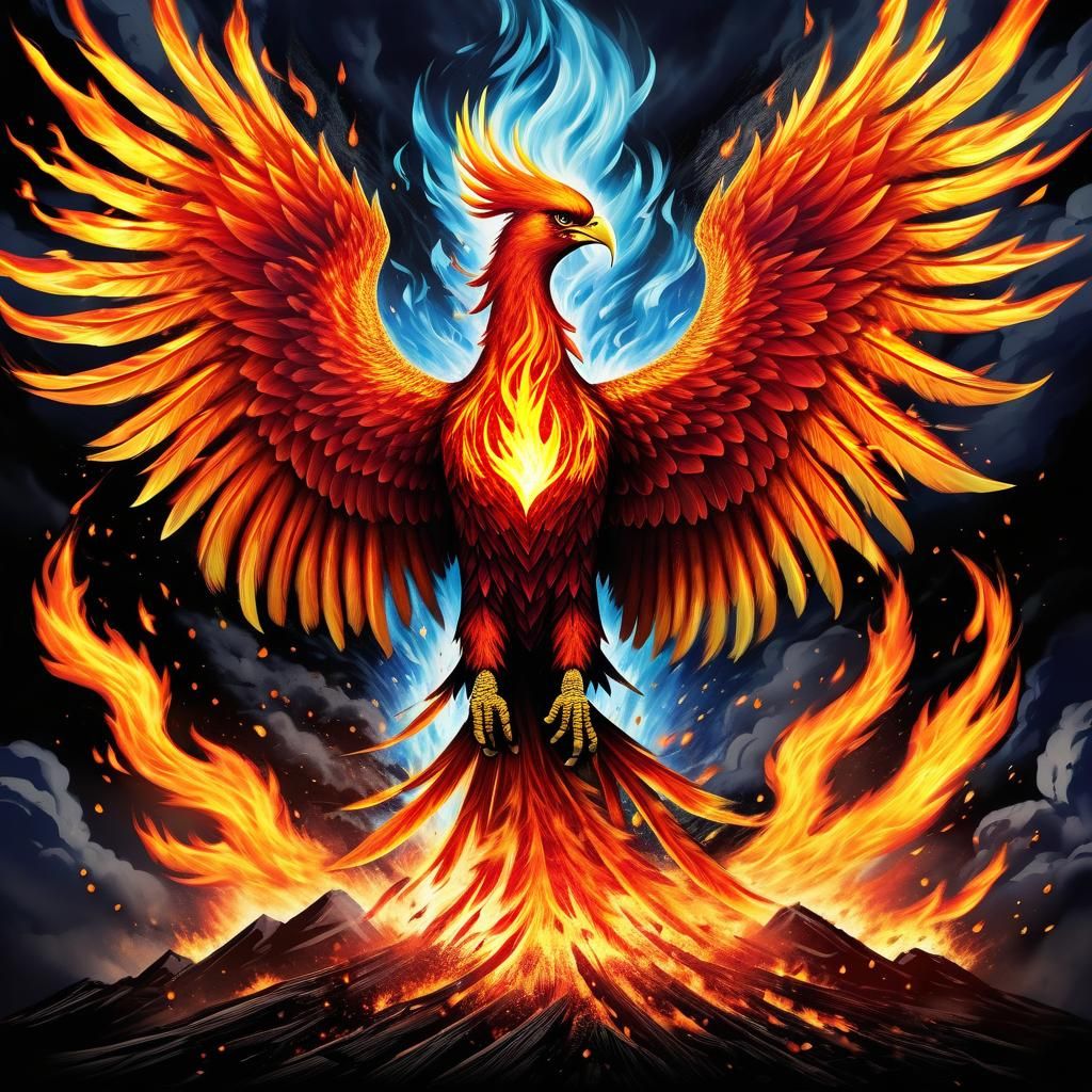 Phoenix Rising from Ashes
