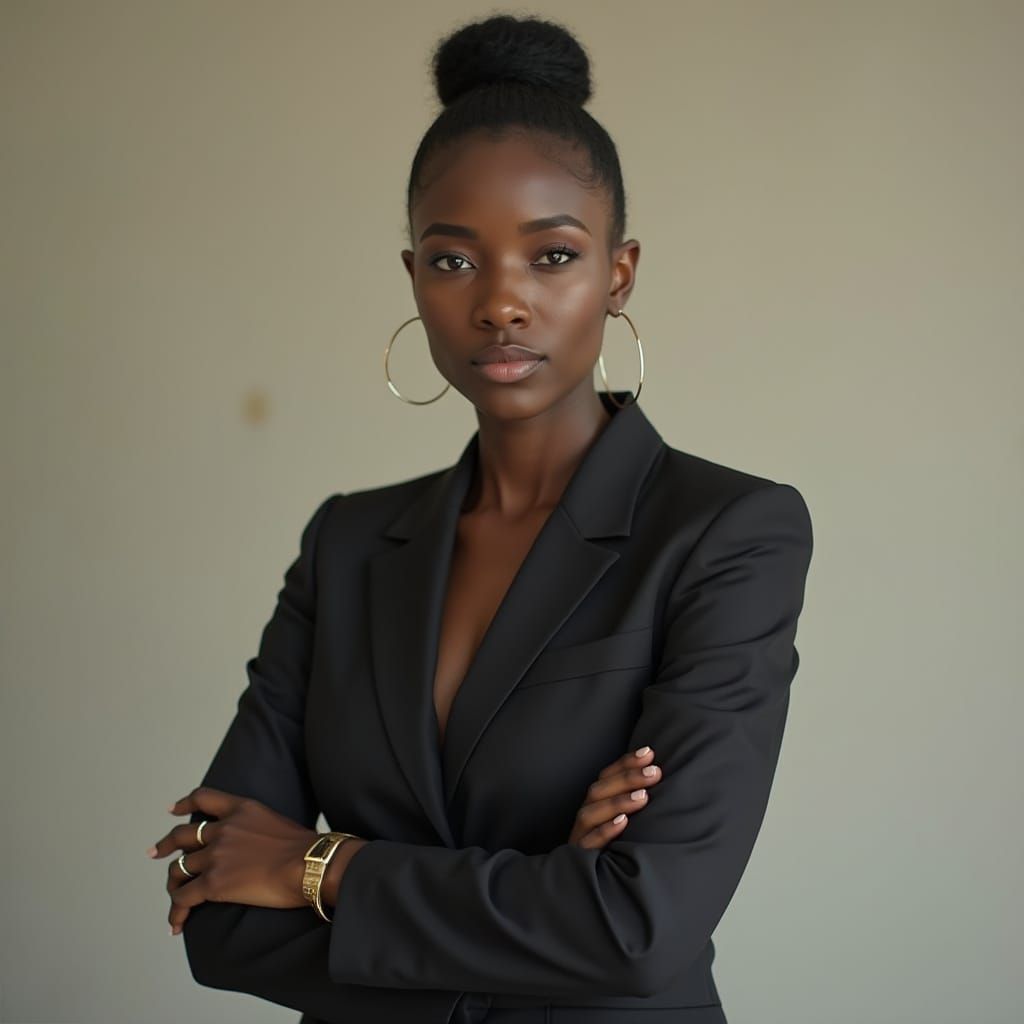 Confident Professional Woman in Formal Setting