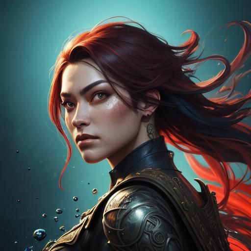 Hyperrealistic Portrait in Splash Art Style