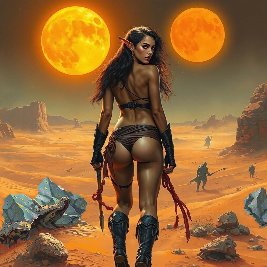 Fantasy Elf in Frank Frazetta Style