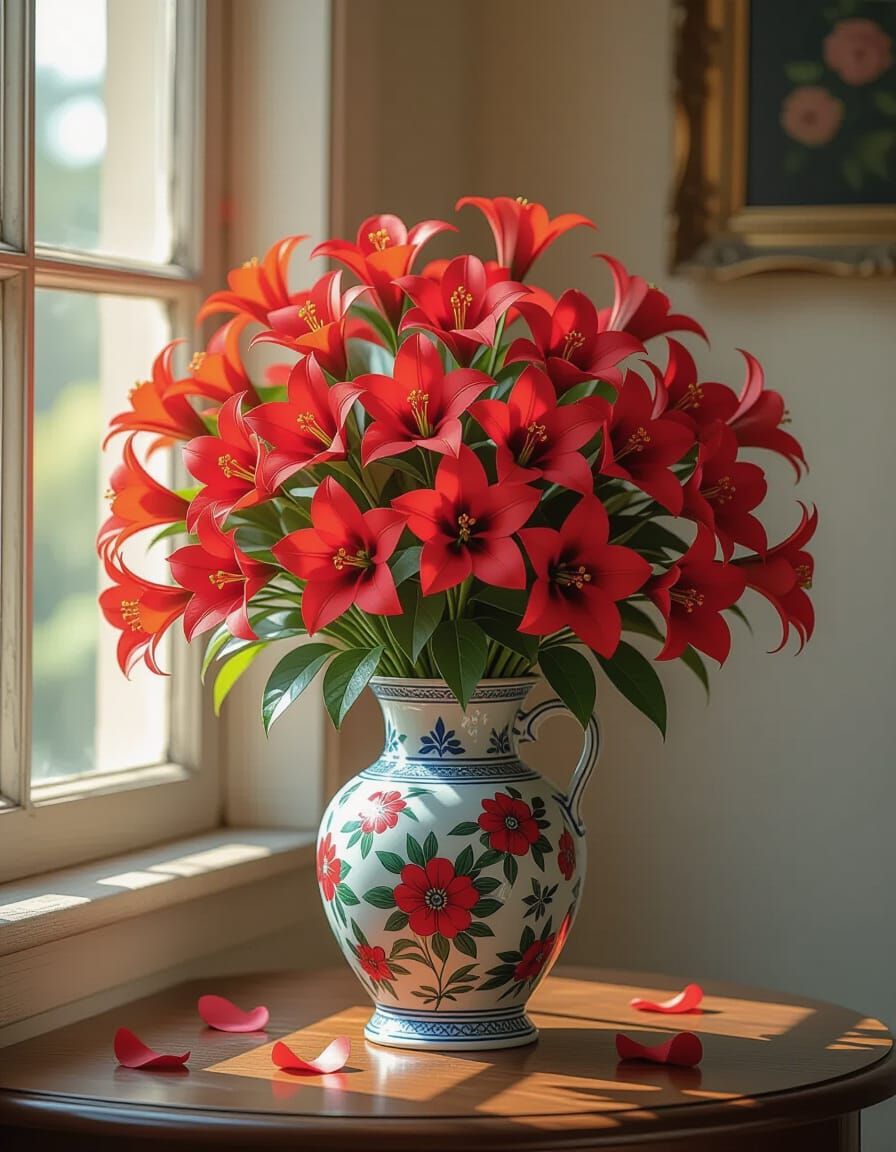Chibi Manga Flower Bouquet in Côte d'Ivoire, Photorealistic