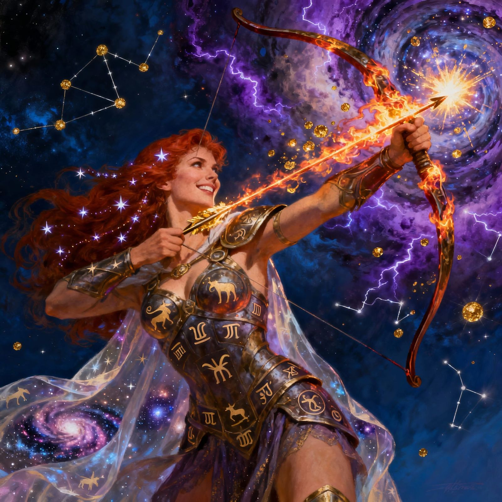 Sagittarian Archer Aims Bow at Cosmic Stars