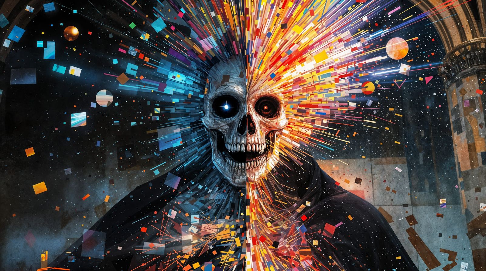 Ethereal Surrealist Cathedral Scene