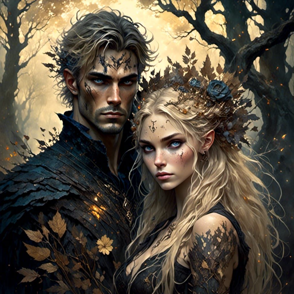 Mystical Forest: Fae and Dark Lord Portrait