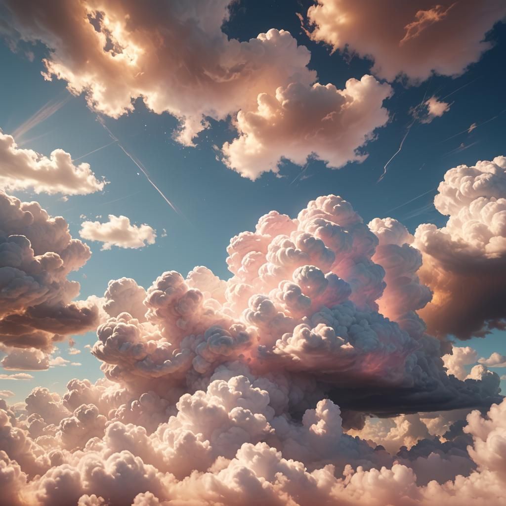 Ethereal Cloud Fantasy in Dreamlike Atmosphere