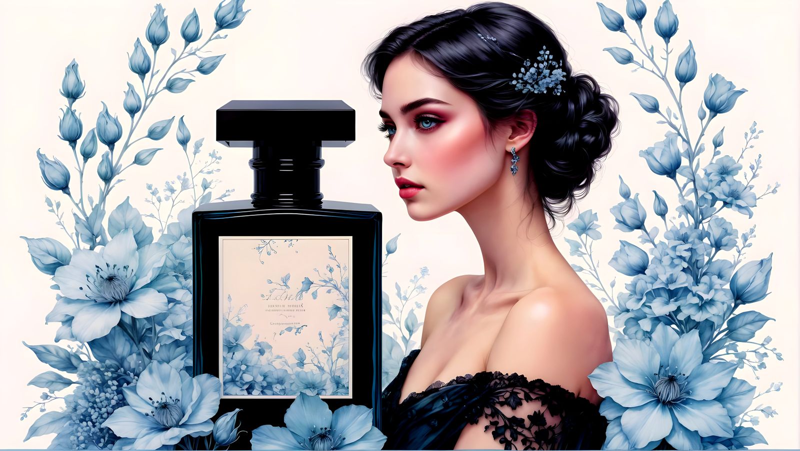 Sari Al Agha Perfume Bottle in Elegant Black and Red Design