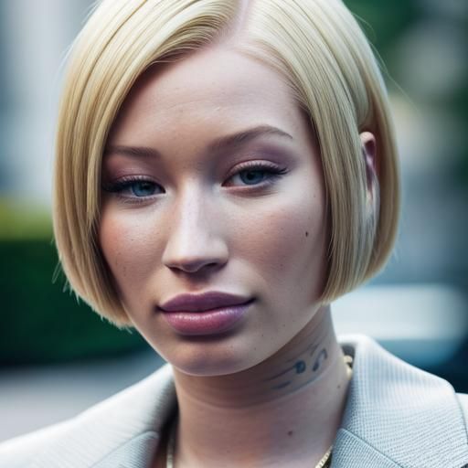 Iggy Azalea Portrait with Straight Bob, Professional Photogr...