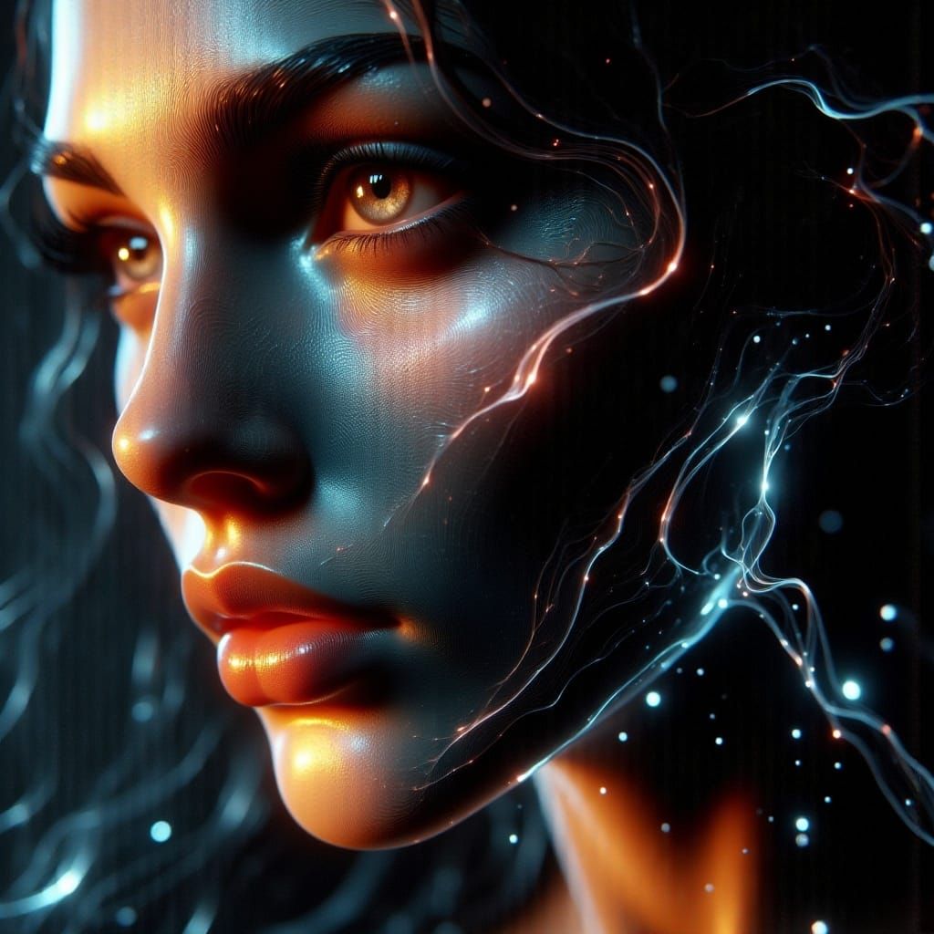 Sinister Woman in Comic Book Art Style