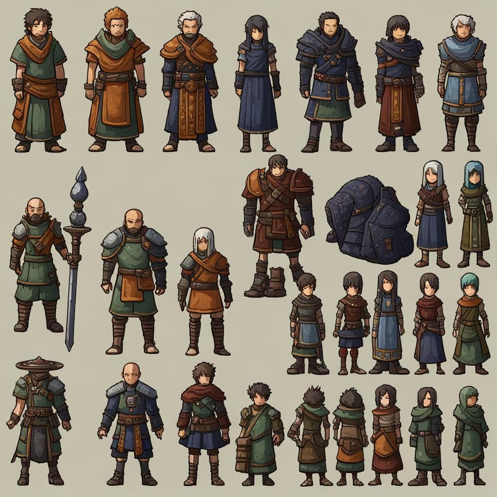 a character and npc sprite set for rpg maker xp