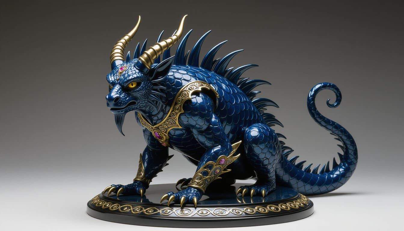 Cyber-Hybrid Creature Collectible Miniature in Gothic Castle