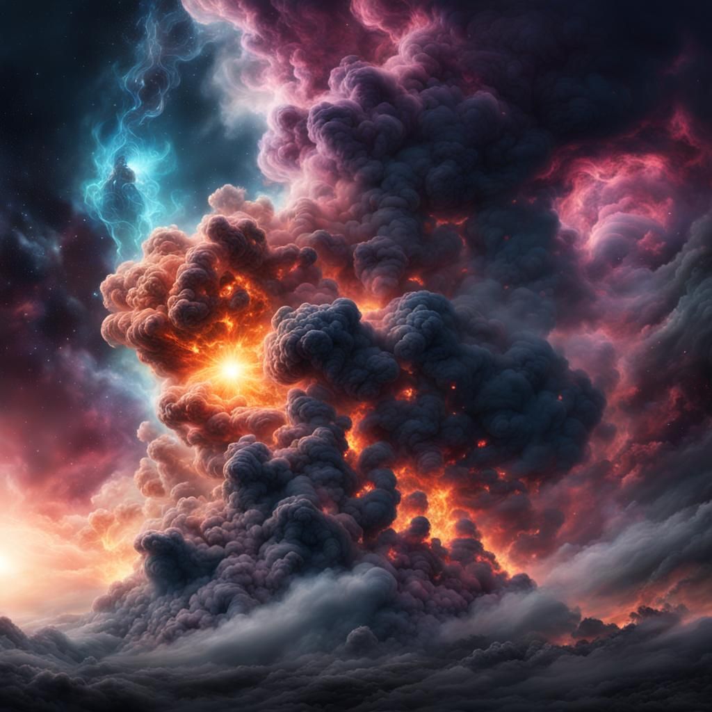 Nebula Galaxy Smoke: Epic Digital Matte Painting