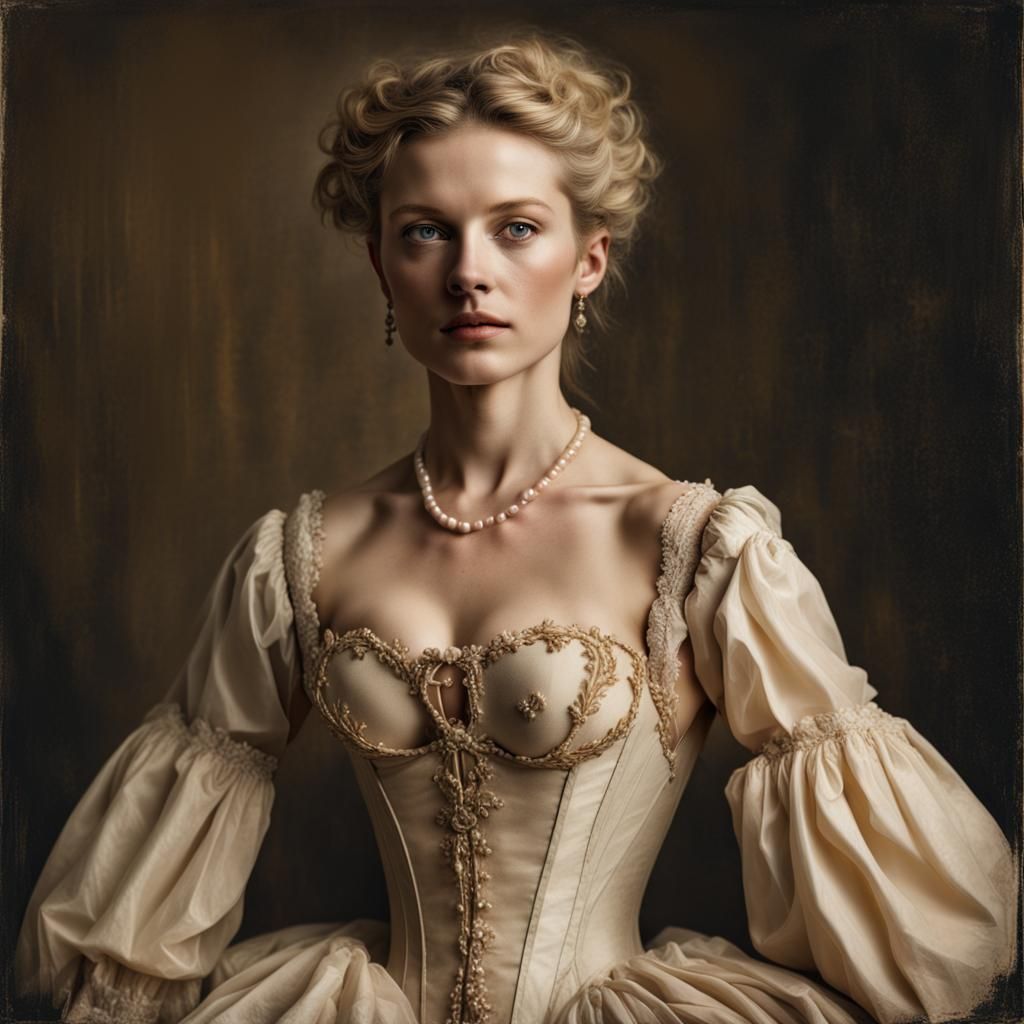 Renaissance Blonde in Dutch Painting Style