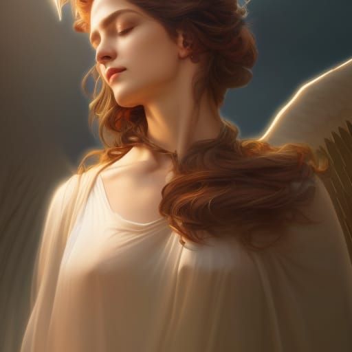 Hyperdetailed Portrait of a Celestial Angel