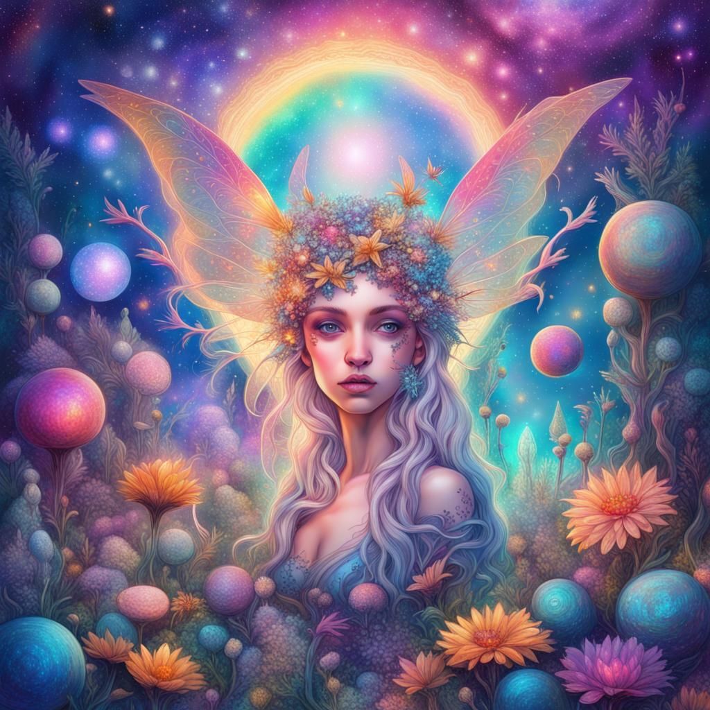 Cosmic Fairy in a Whimsical Wonderland