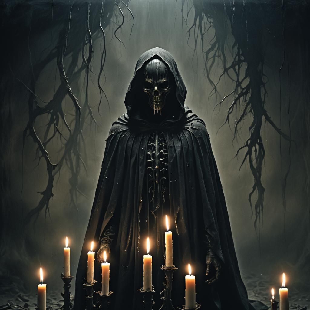 Dark Surrealism: Figure at Void's Edge