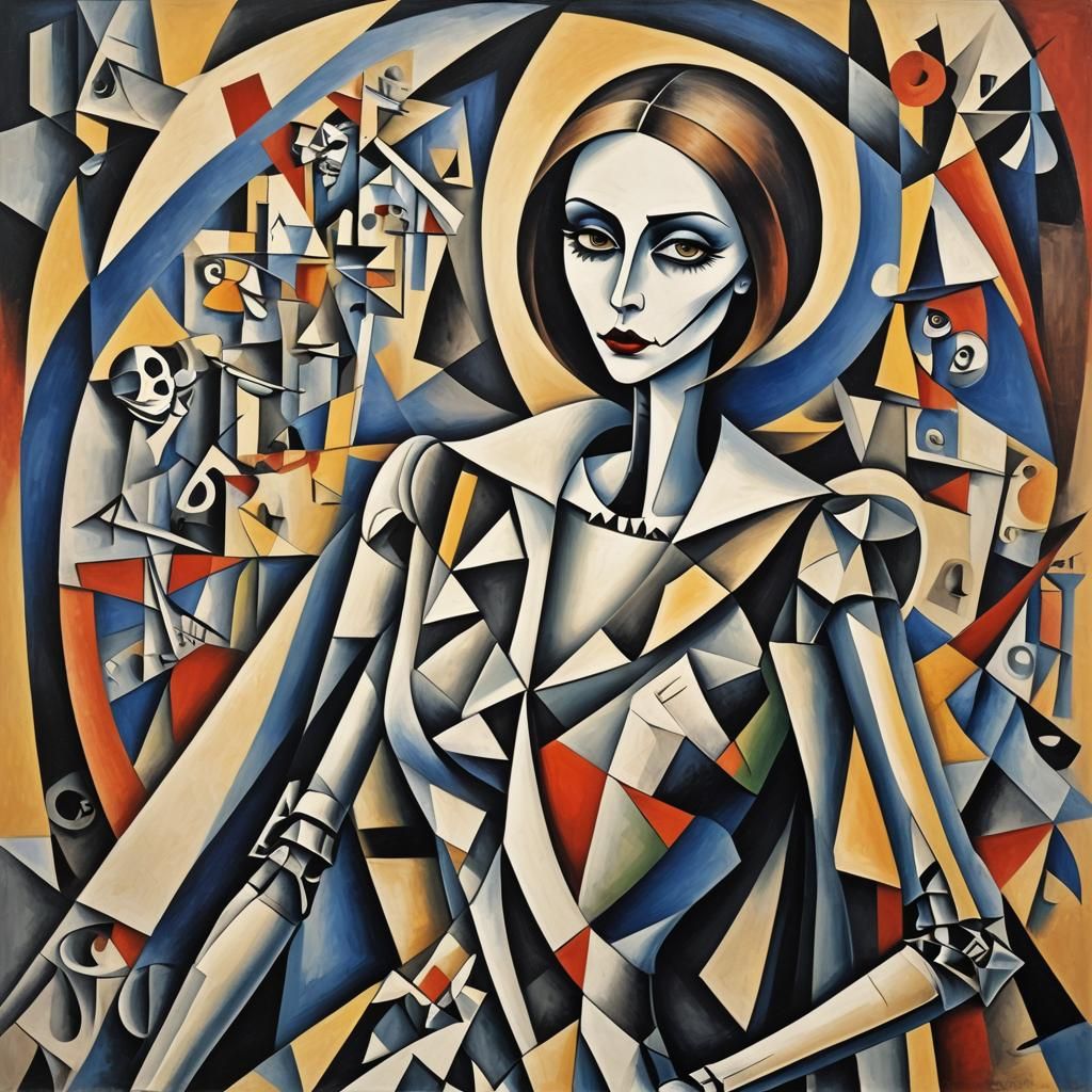 Sally Skellington in Abstract Cubism Style