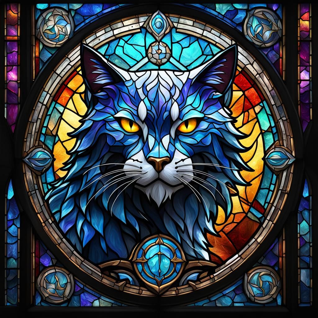 ThunderClan Logo Stained Glass Window Art
