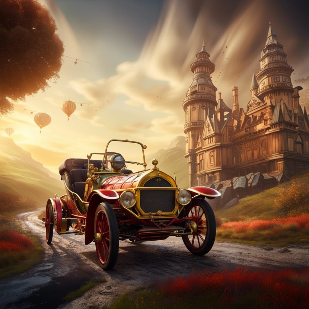 Fantastical Chitty Chitty Bang Bang Matte Painting