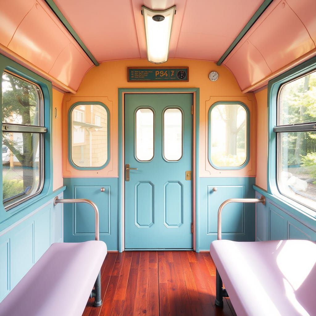 pastel Rustic train