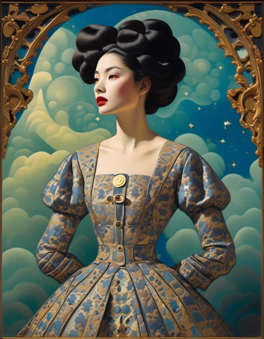 Gothic Shadow Suit: Fashion in Gothic Art Style